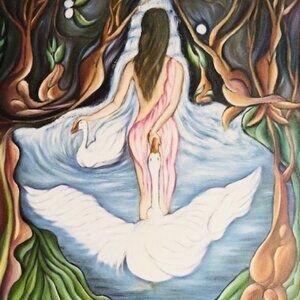 L’étang des Passions by Dyrile Rofort – Limited Edition Lithograph – 17" W x 23"